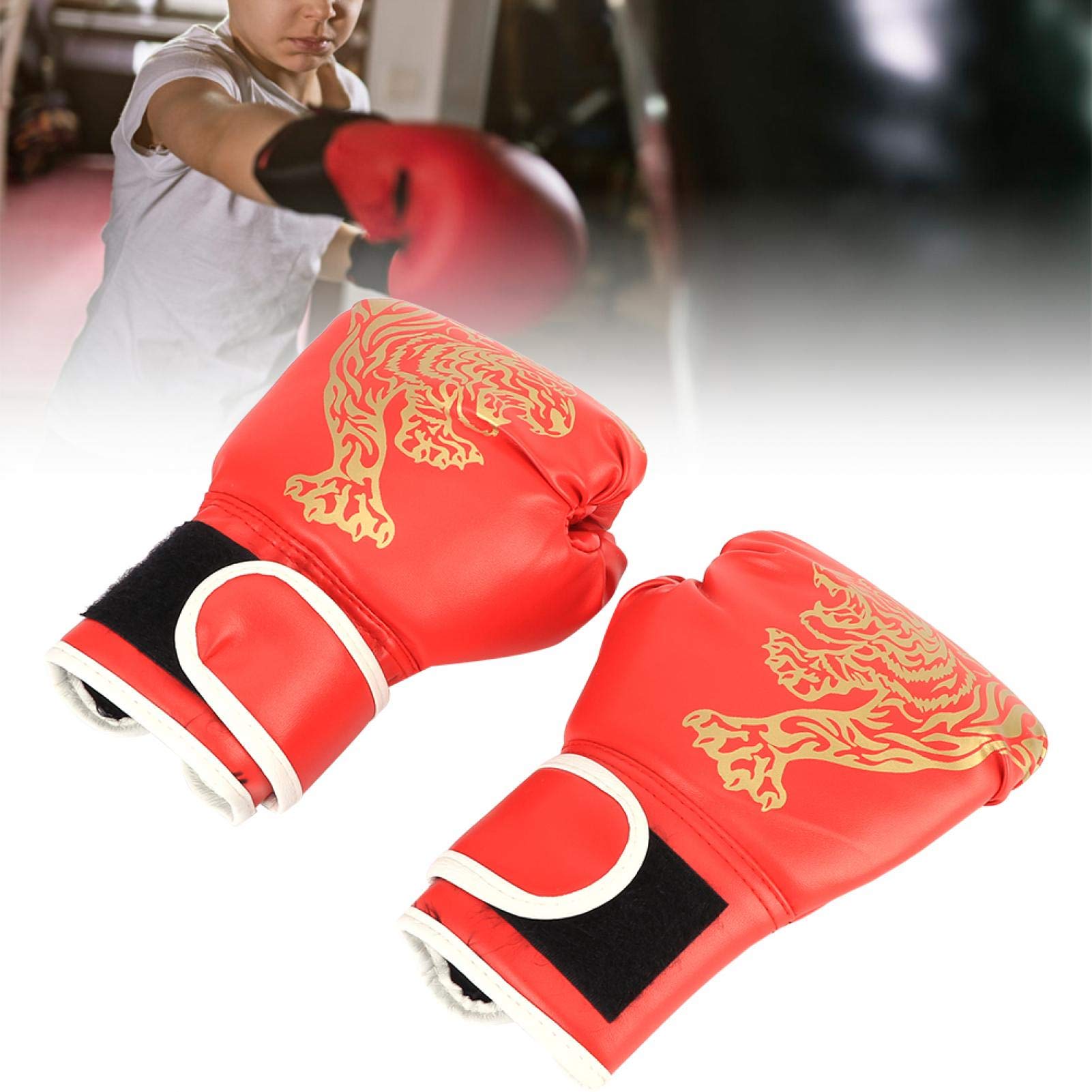 Guantes de Taekwondo Sanda Rojos para Entrenamiento Adultos Niños