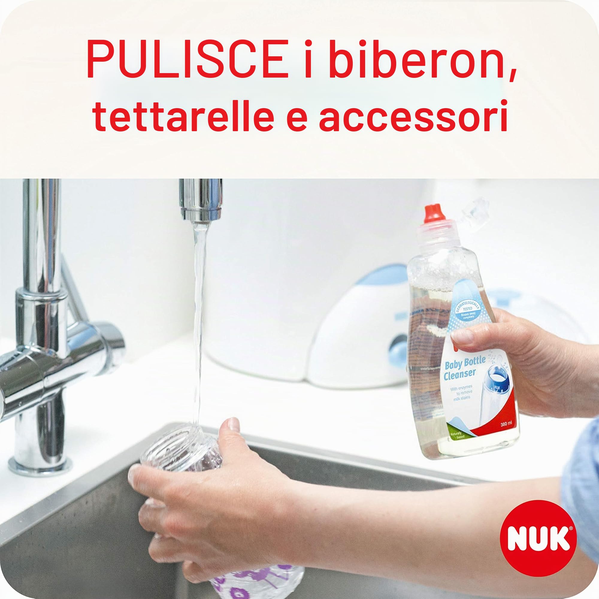 Nuk - Liquido per stoviglie per biberon e accessori, 380 ml (Confezione da 2)