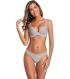 ANNYISON Womens Underwear, T Back Low Waist See Through Panties Cotton Seamless Lace Thongs for Women