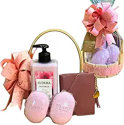 Cesta Presente Feminina Hidratante Corporal Sabonetes Carteira