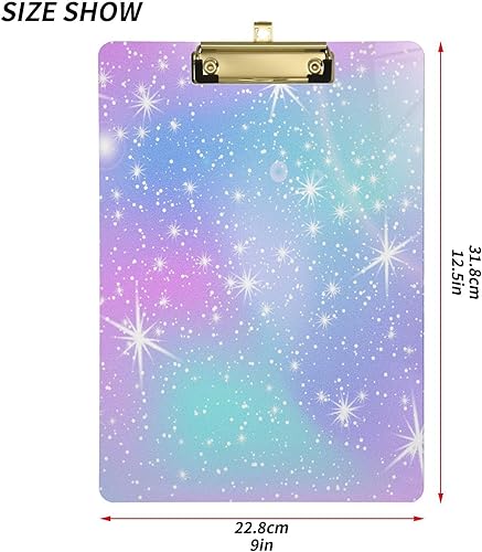 Miniatura 3 de Portapapeles mágico blanco brillante, diseño de moda, portapapeles de plástico tamaño carta para estudiantes, niños, mujeres y hombres, tablero de