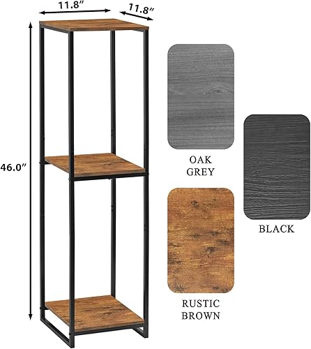 Miniatura 2 de JEPRECO Soporte para plantas de 46 pulgadas de alto para interiores, estante moderno de 3 niveles, organizador de macetas esquineras para sala de