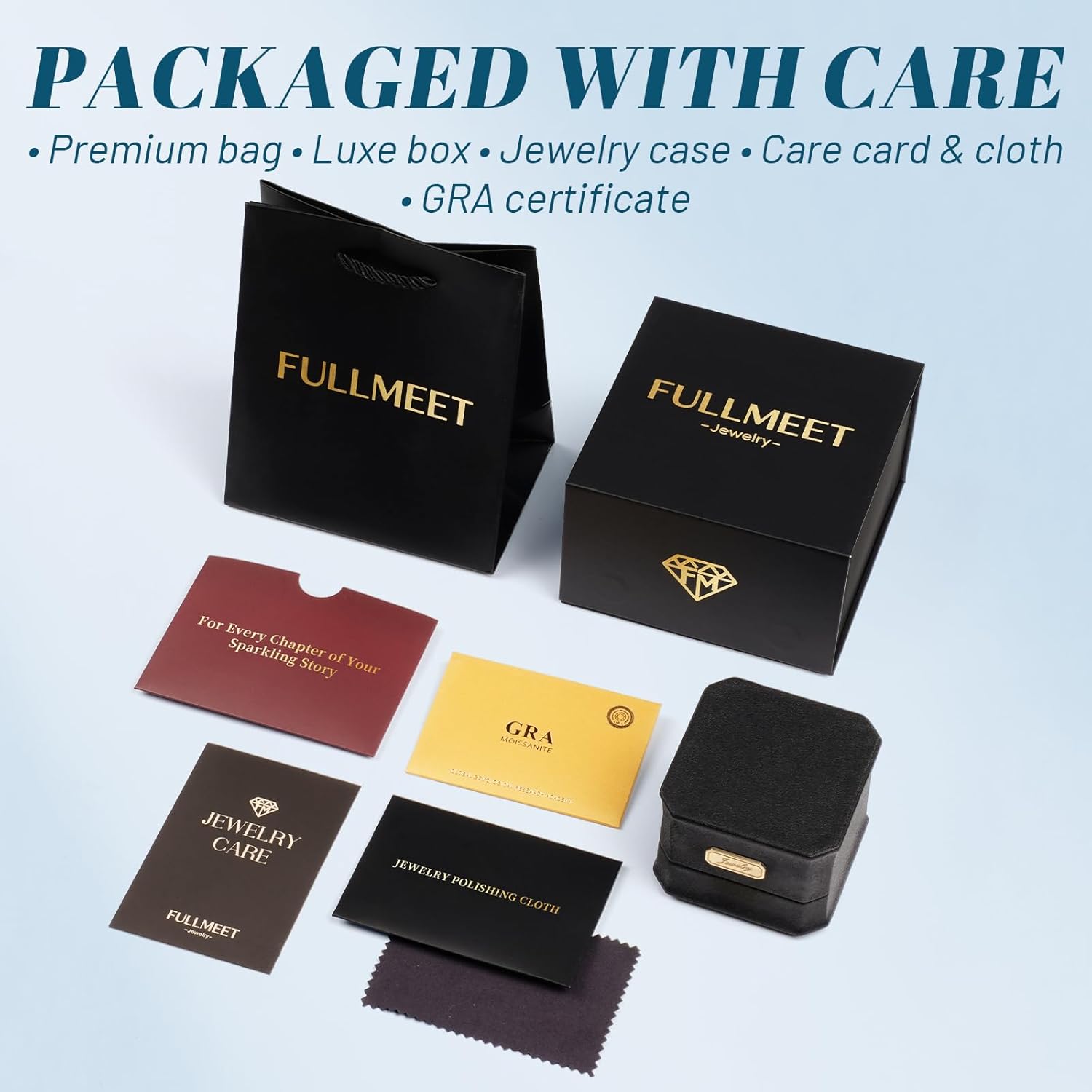 Moissanite Necklace for Women, Lab Grown Diamond Necklace, GRA Certified Moissanite Halo Pendant, 16"+2" Adjustable S925 Sterling Silver Chain, Gift for Her Christmas Birthday - Image 6