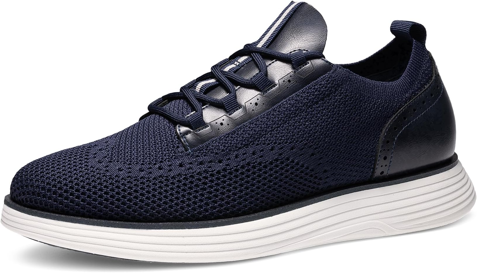 Bruno Marc Comfortable and Fashion Lace-up Brogue Trainers, Men Lightweight Knit Shoes, Walking Oxford Shoes, Gentle Men and Elegant Sneakers