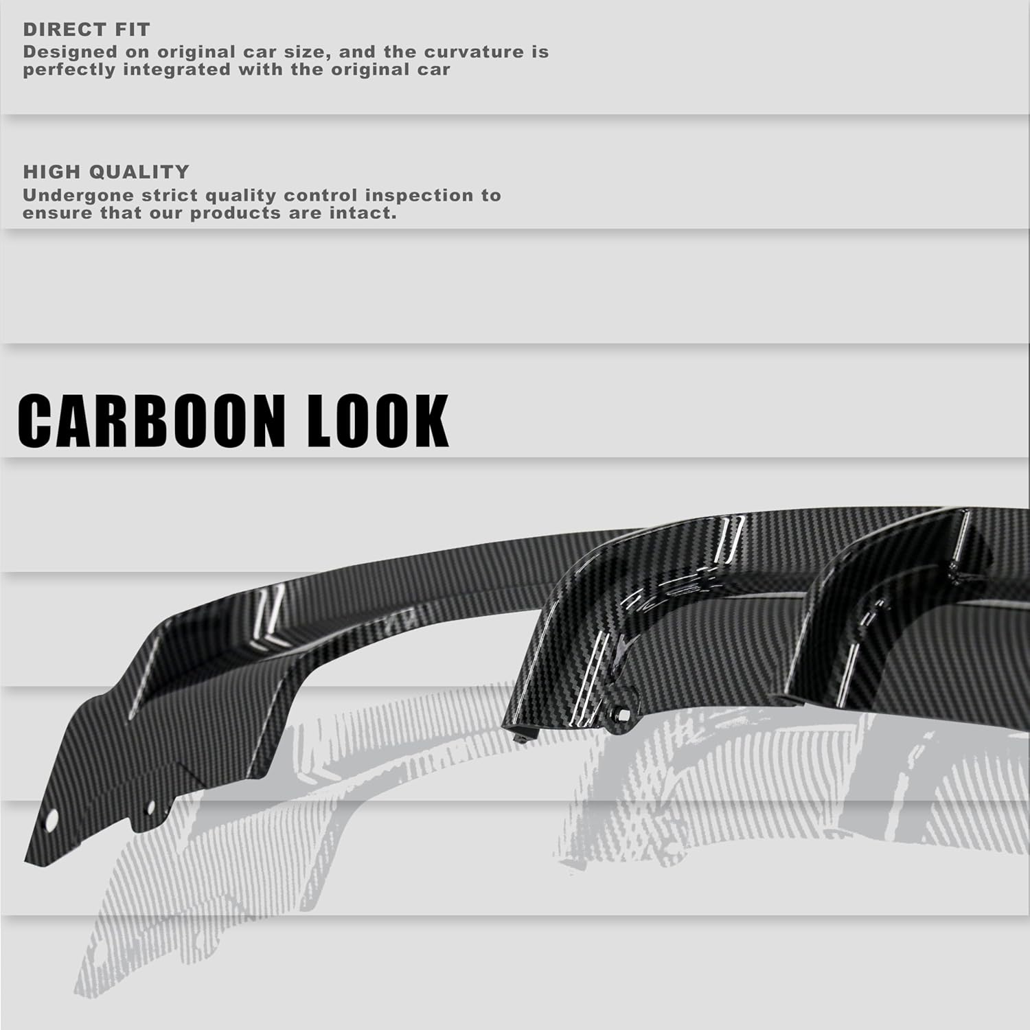 Rear Diffuser Compatible with 2012-2018 BMW 3 Series F30 F35 328i M-Performance Style Rear Bumper Lower Lip Diffuser Single Exhaust Two Outlet (Carbon Look)