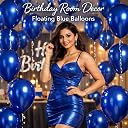 Propsicle Royal Blue Metallic Balloons for Boys Birthday Decoration gallery image