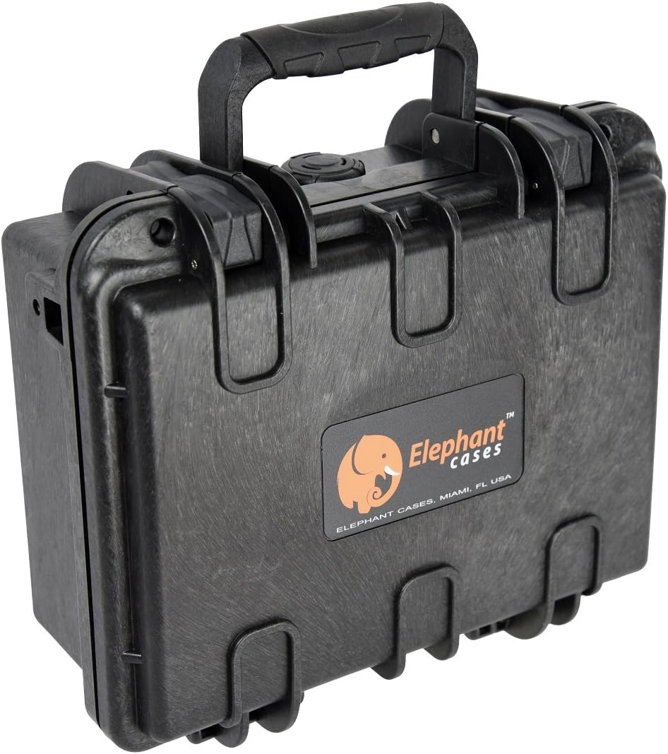 Elephant E120 Handgun Pistol Hard Case for Small to Medium Gun and Magazine Great for The Shooting Range, Safe Storage or Travel Fits Glock, Sig Sauer, Smith & Wesson M&p Under and More Under 8"
