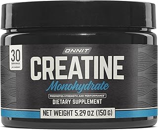 ONNIT Creatine Monohydrate Powder, IGEN(TM) Non-GMO Tested 5g Premium Creatine for Muscle Strength, Power and Lean Mass, Supports Brain Health, Brain Cellular Energy, Unflavored, 30 Servings, 5.29 oz