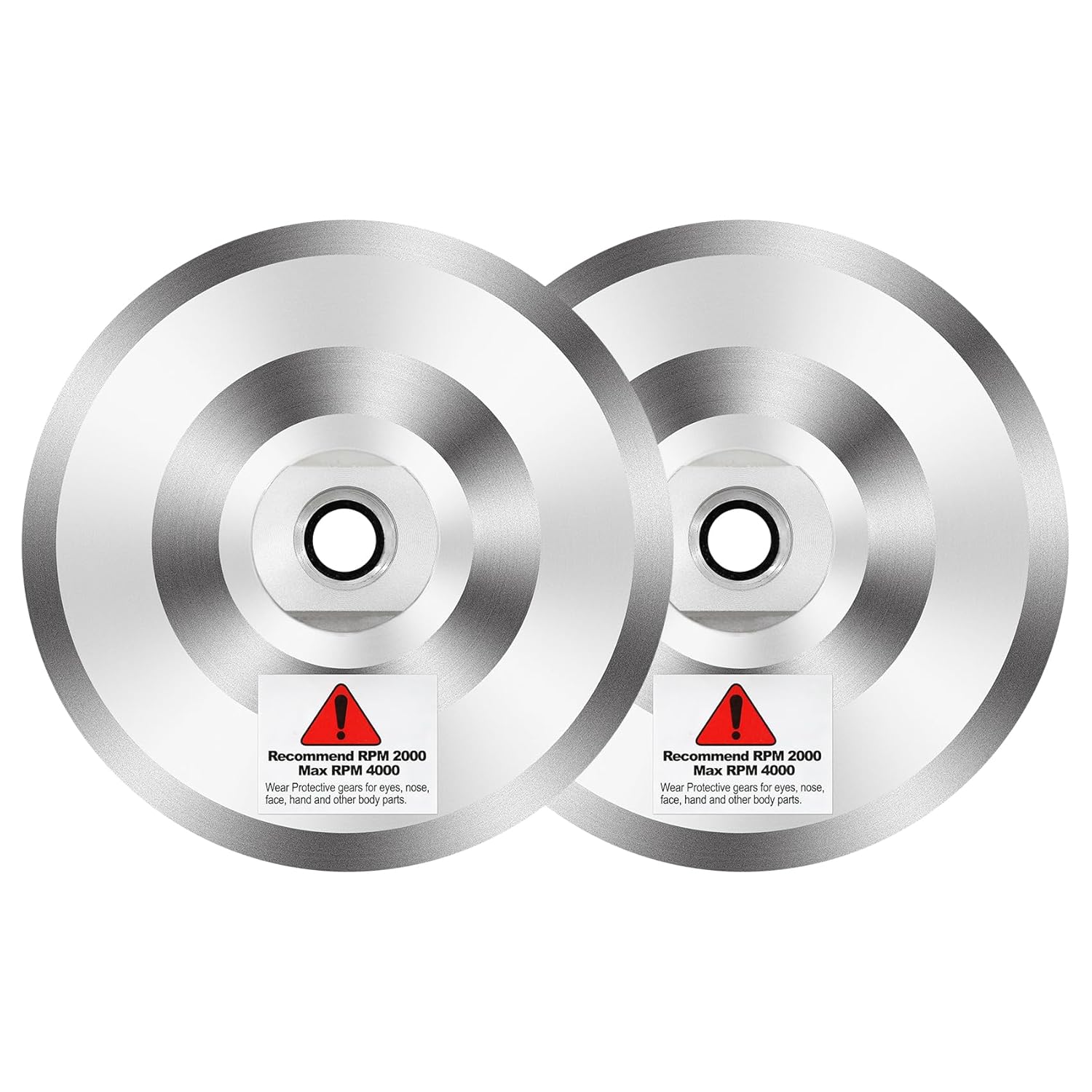 5 Inch Aluminum Backer Pad - 2pcs 5" Hook Loop Backing Pad with Arbor 5/8" 11 for Diamond Polishing Pads