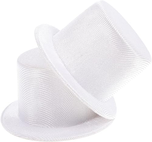 Zerodeko Sombreros de fieltro de 2 piezas, mini sombreros negros de fieltro para fiesta de Navidad, muñeco de nieve, muñeca, decoración de proyectos