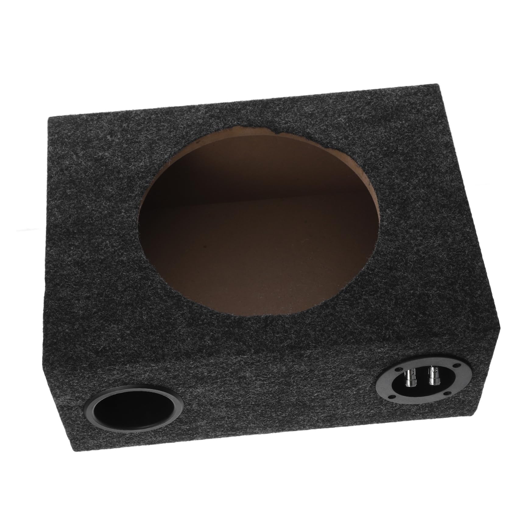 SOLUSTRE Caja de Subwoofer Que Mejora el Rendimiento del Sonido para Automóvil de 10 Pulgadas y Estructura de Madera y Felpa Diseño Elegante