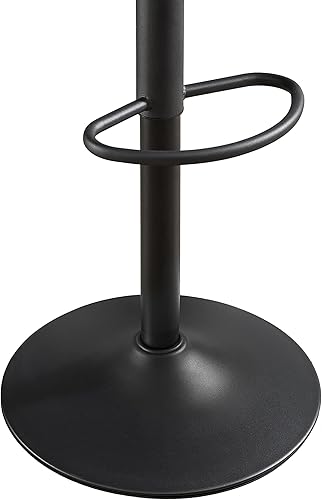 Miniatura 9 de Volans Juego de 2 taburetes de bar, de cuero sintético, modernos de mediados de siglo, giratorios, de altura ajustable, silla de bar con respaldo,