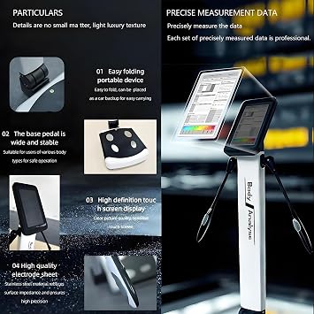 Smart Body Composition Analyzer with Printer - 10 Touchscreen Body Fat Scale Measures Muscle, BMI, BMR & 40+ Health Metrics for Home, Gym & Clinic Use, Cloud Storage Enabled