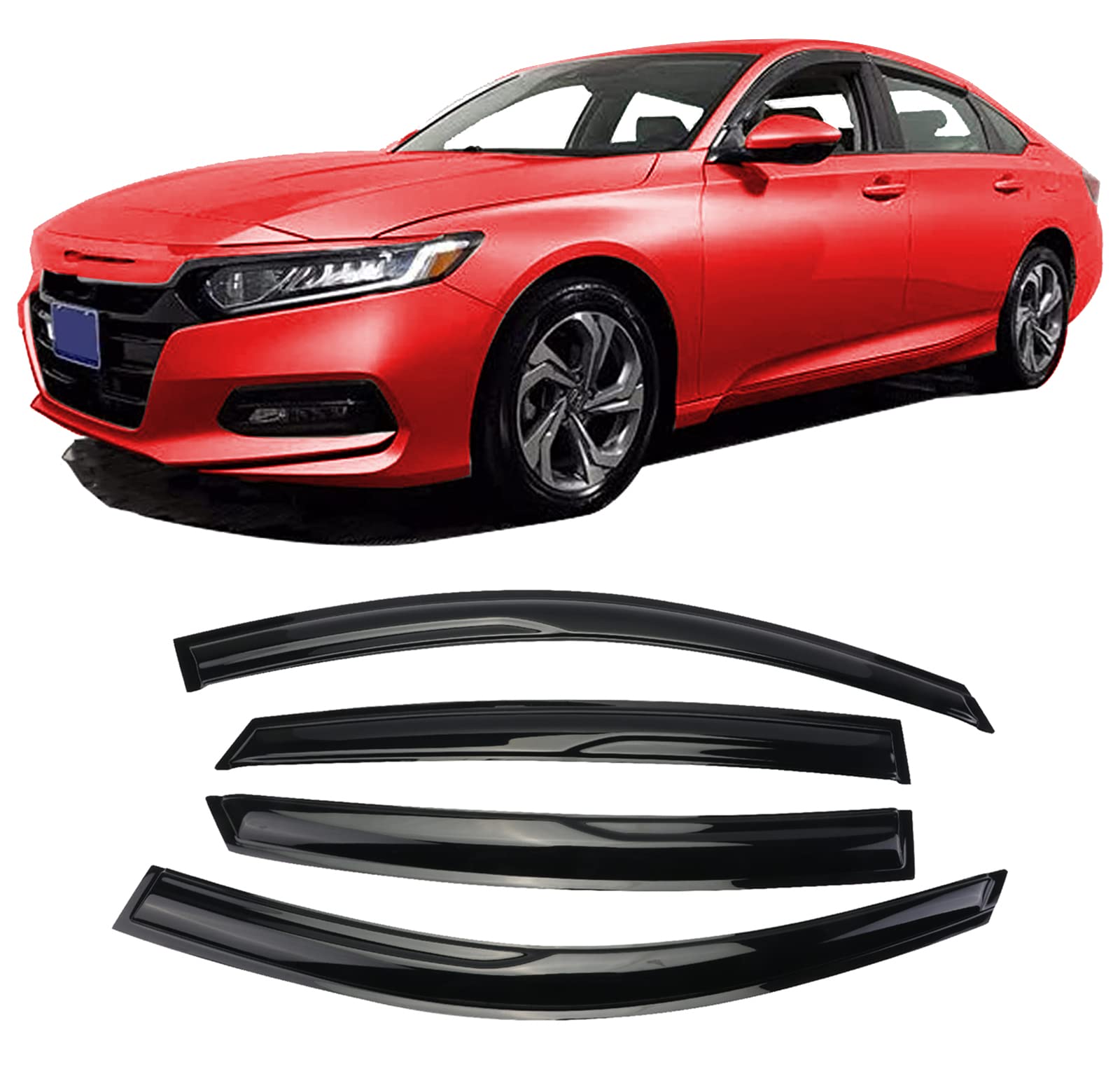 Photo 1 of *SEE NOTES* vks Tape-On Dark Tinted Window Visors Rain Guards Shade Deflectors