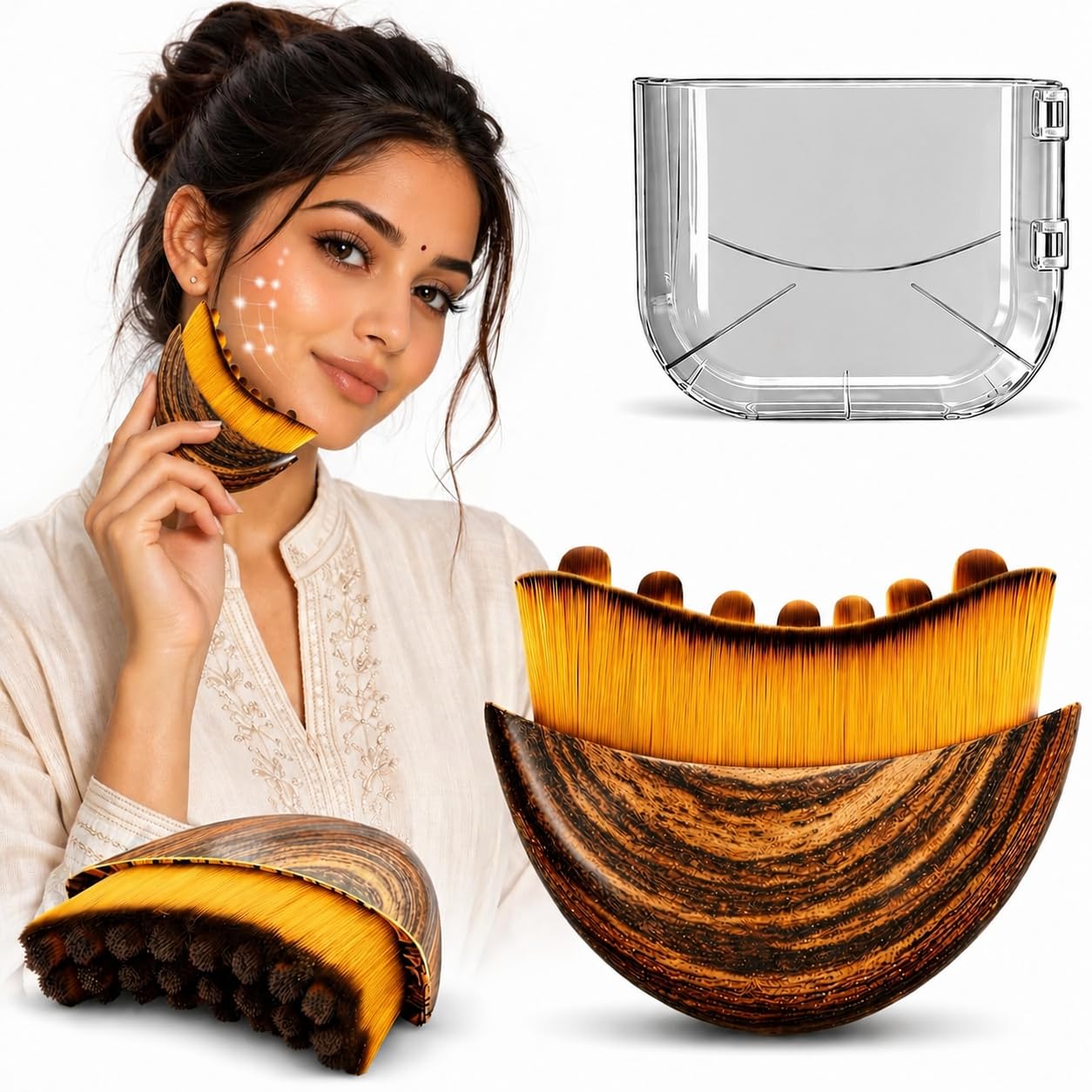 Lymphatic Drainage Face Brush for Sculpting & Contouring – Facial Massage Tool for Jawline, Chin & Neck Lift – Reduces Puffiness & Water Retention, Promotes Detox & Blood Circulation – Ultra Soft Bristles with Travel Case (Pack of 1)-picture-37