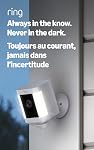 Ring Spotlight Cam Plus, Batterie : discours bidirectionnel, vision nocturne couleur et sirène de sécurité - noir