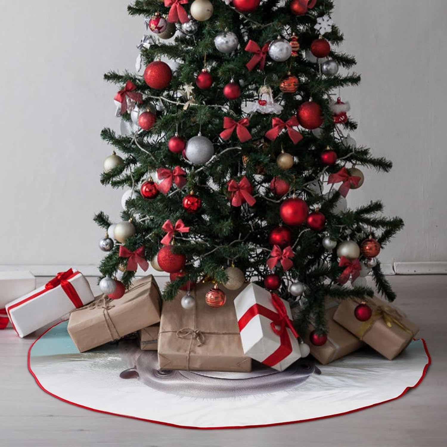 Christmas Tree SkirtCute Hippoclassic Fashion Tree Skirt Painted Multifunctional Christmas Tree Skirt