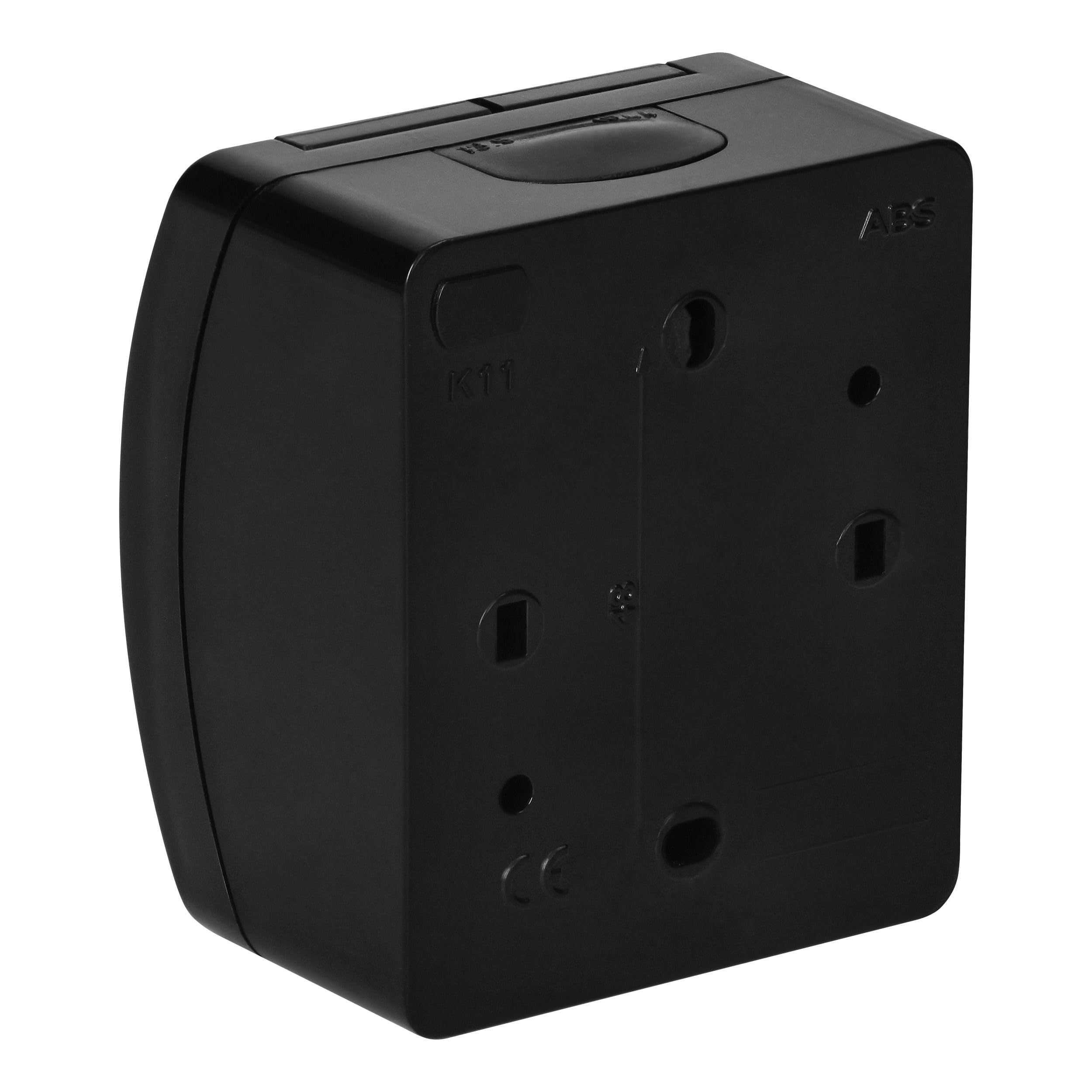 Presa Muro Presa da Esterno Impermeabile Presa Schuko Esterna da Muro IP44 (nero)