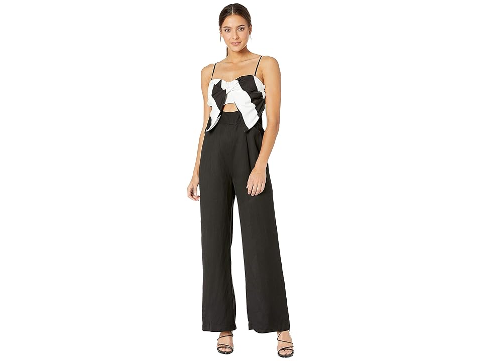

Bardot Stripe Jumpsuit (Black/White) Women's Jumpsuit & Rompers One Piece