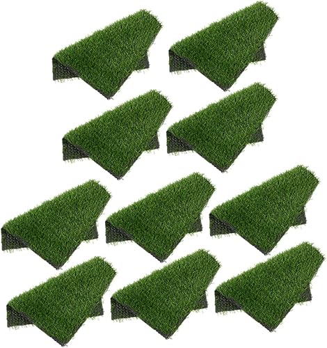 Caja de 10 piezas de esterilla de colocación de pollo, almohadillas de anidación para mascotas, alfombra de césped artificial en miniatura, césped