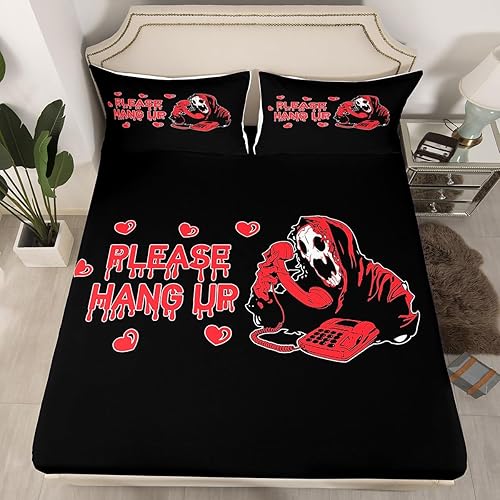 Vista 37 de Juego de sábanas bajeras con bonito diseño de gato negro para niños y niñas, diseño de dibujos animados de Halloween, gato, animales, sábanas