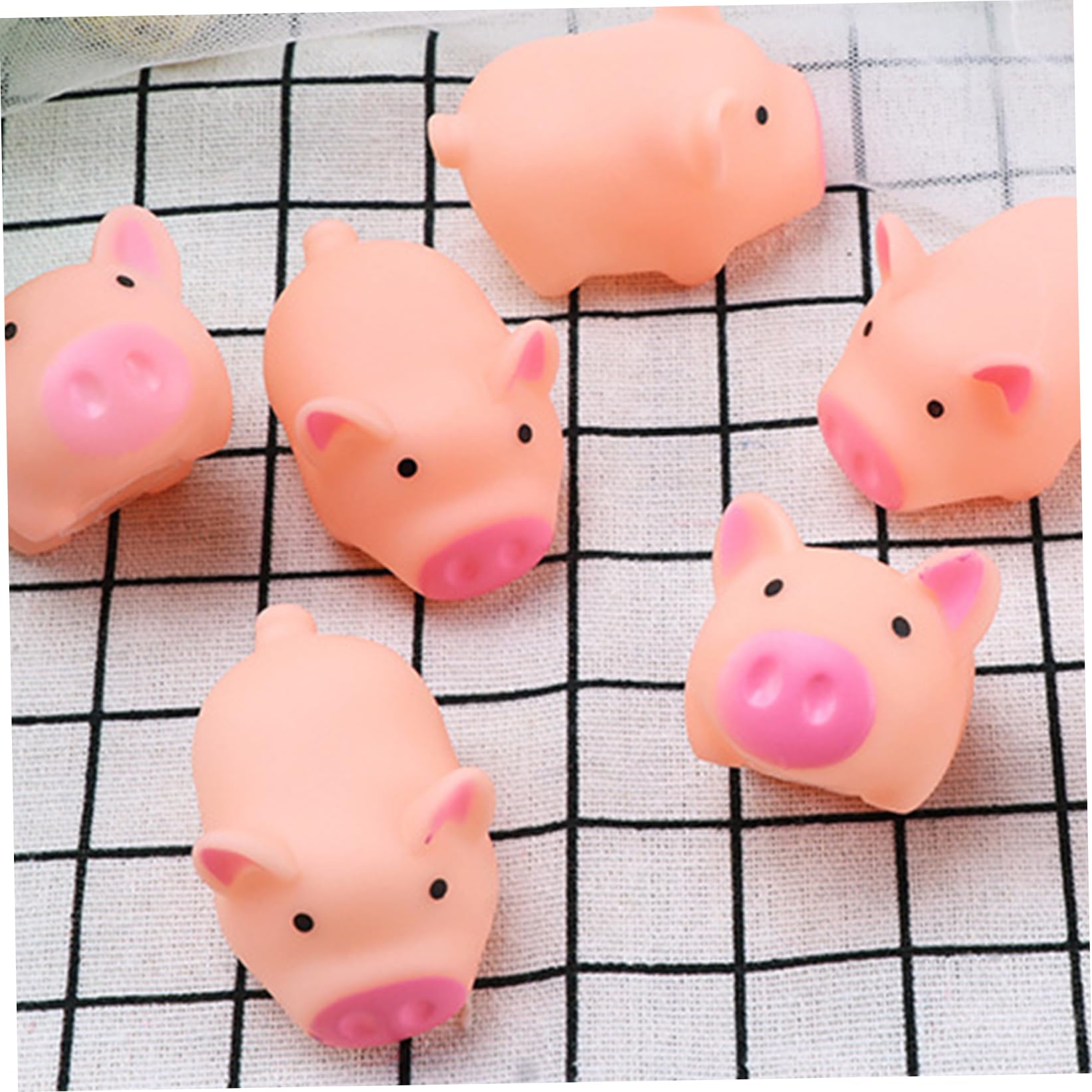 Uanqfegy Style2 Rubber Pig Bath Toys 50 Pcs, Mini Pigs Float Squeak Piggy Baby Bathtub Toys For Halloween Christmas Farm Animal Party Favor,
