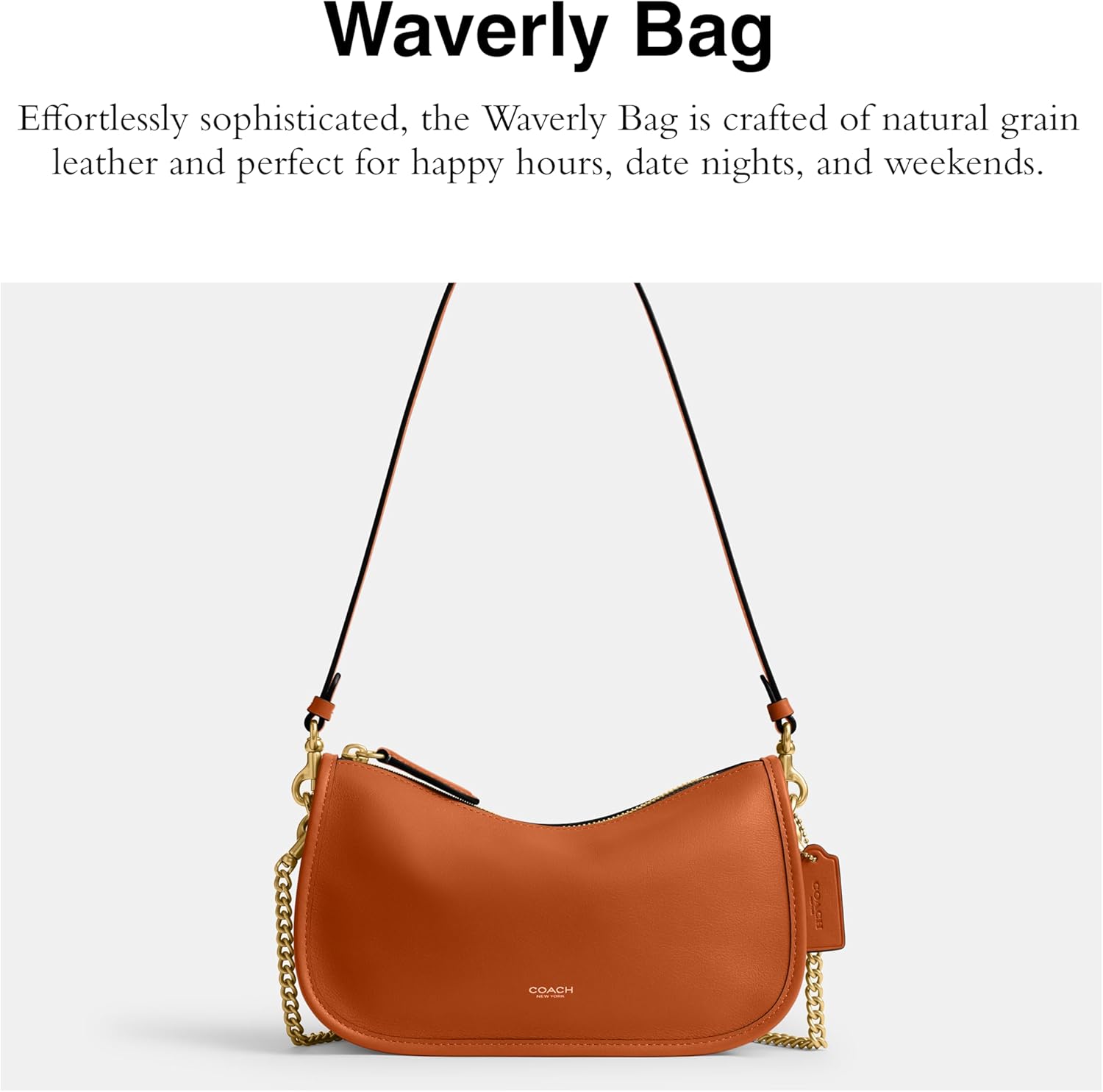 COACH Women's Natural Grain Leather Waverly Bag - Image 2