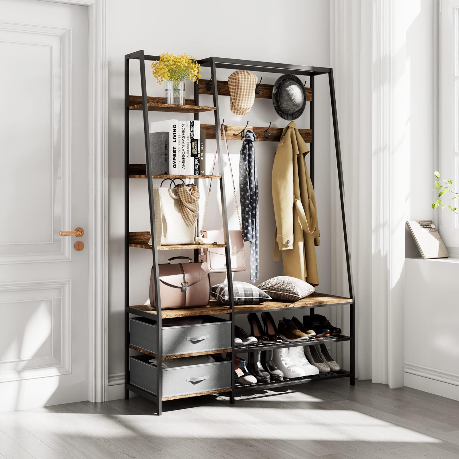 Mueble Perchero Recibidor Esquinero Mueble Recibidor Esquinero Con