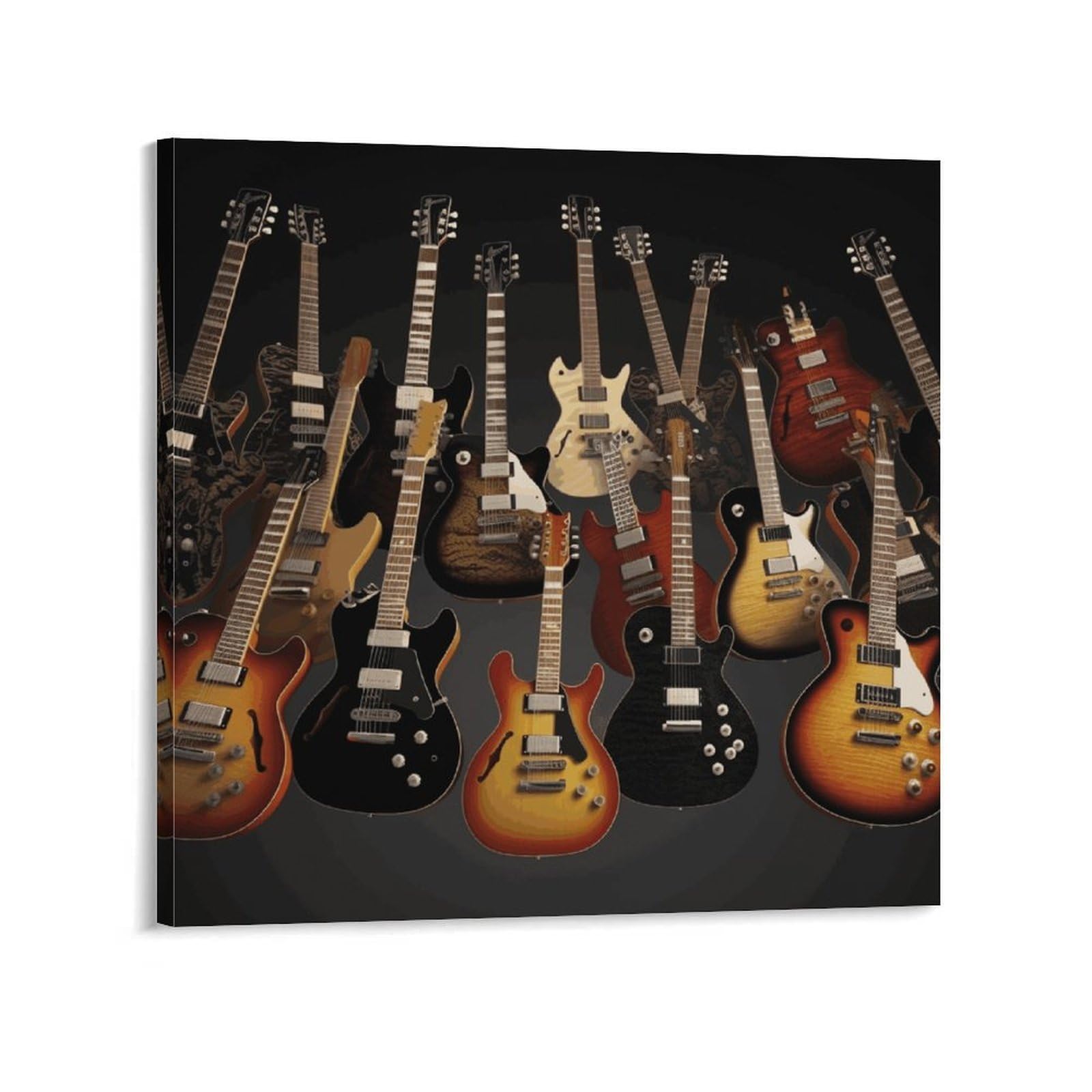 Guitars Canvas Wall Art for Bedroom 12x12inch(30x30cm) Canvas Prints Artwork for Walls Modern Picture Artwork Painting for Living Room Aesthetic Wall Paintings for Bathroom Kitchen Office Decor
