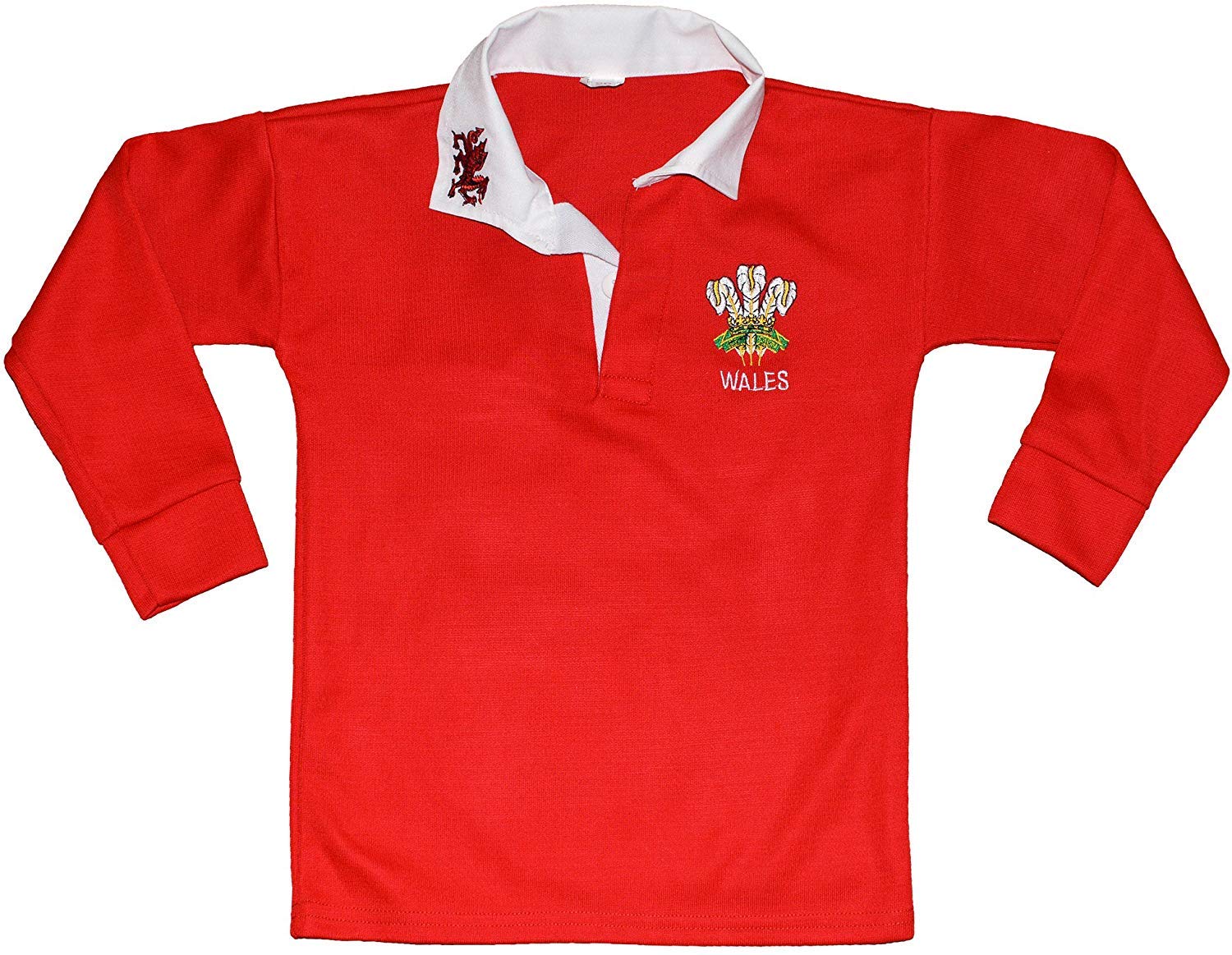Sians Fashions Red Wales Welsh Cymru Rugby Shirts - 4-5 Years
