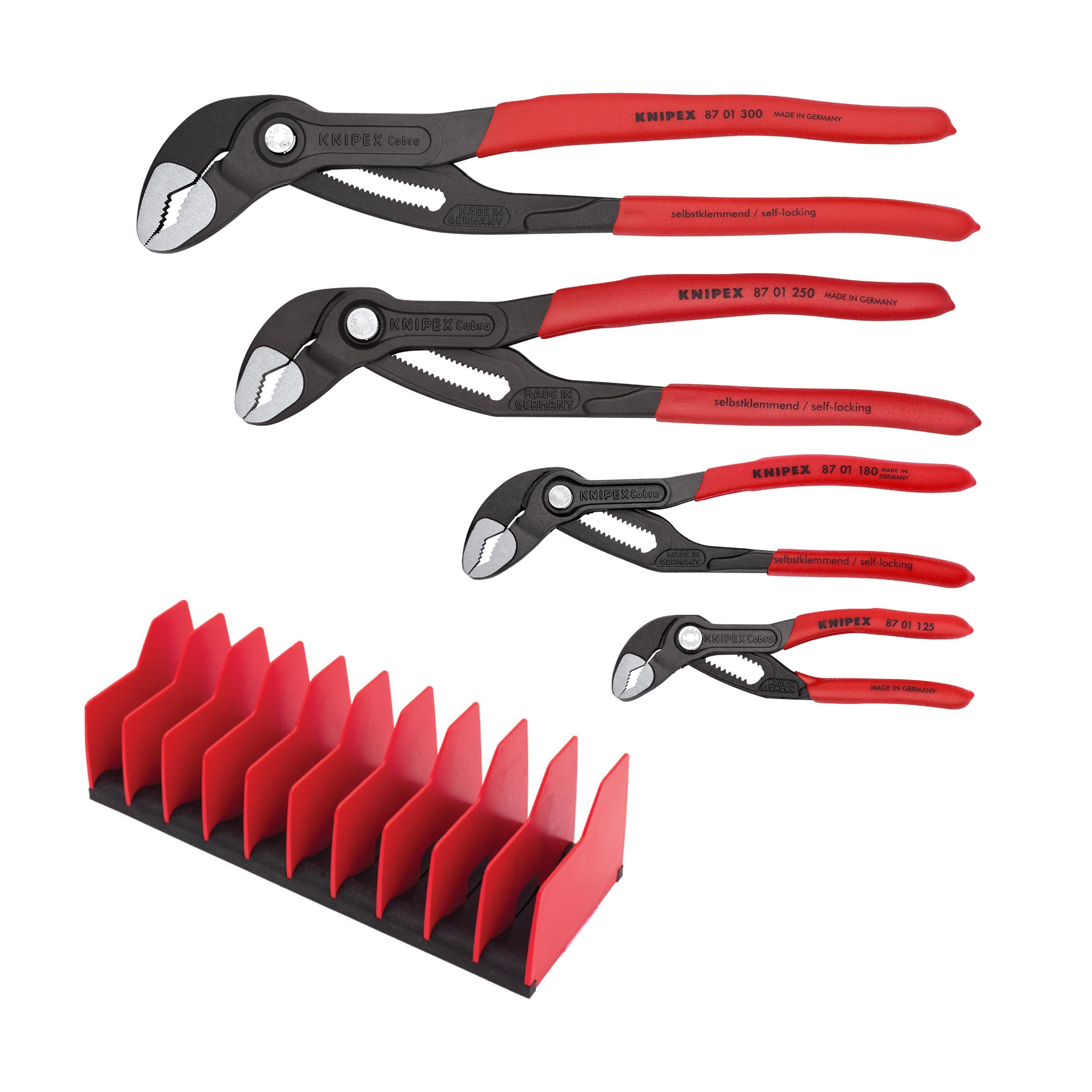 3 Pc Cobra® Water Pump Pliers Set (7 1/4", 10", 12") | KNIPEX Tools