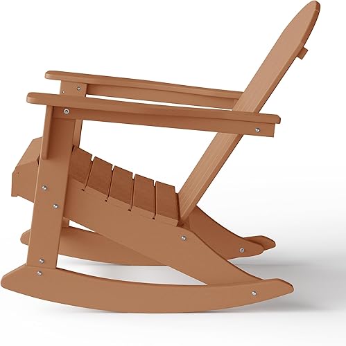 Miniatura 9 de WestinTrends Malibu - Mecedora Adirondack de polietileno para exteriorespatio, teca