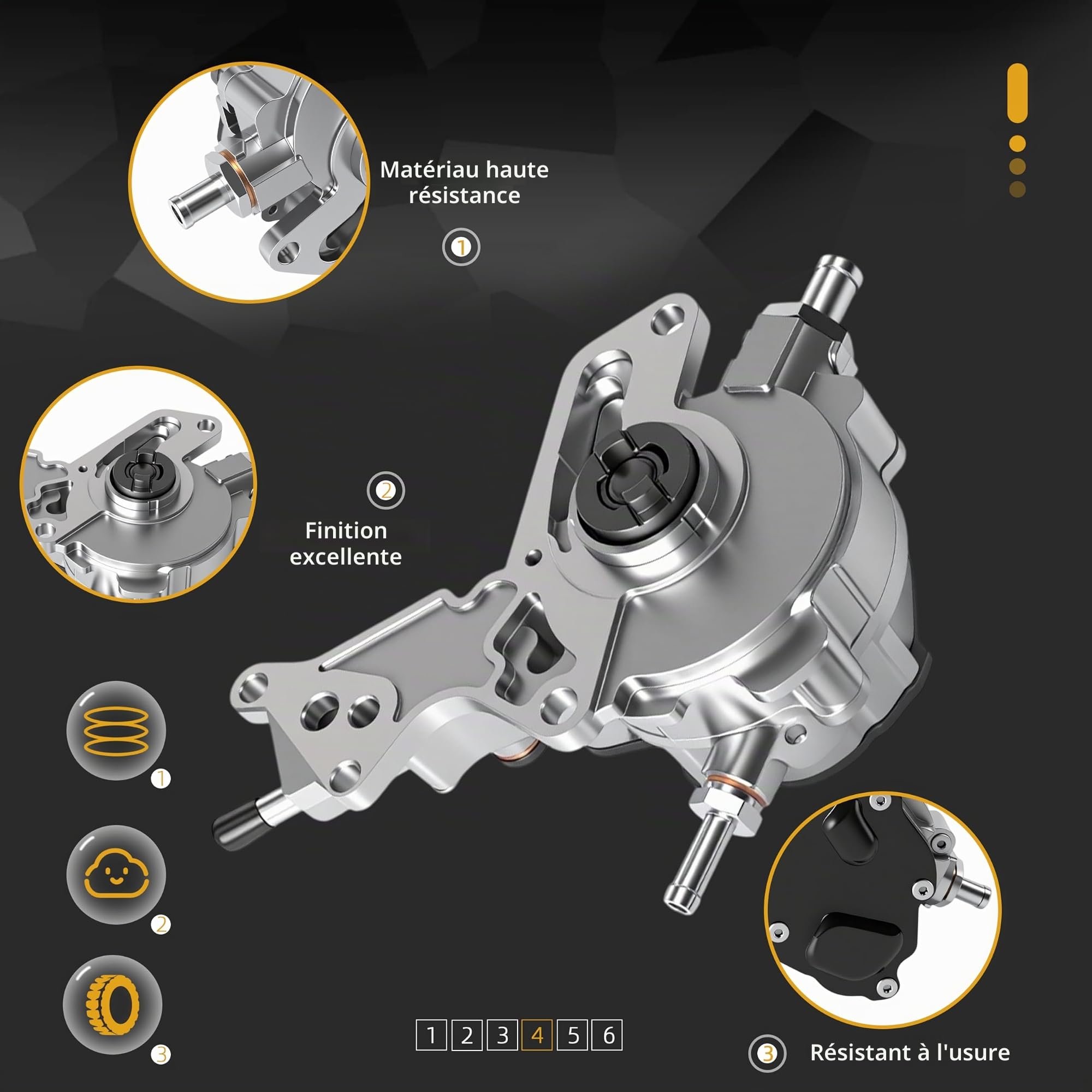 Pompe à vide compatible avec Audi A2 A3 A4 A6, Ford Galaxy, Seat Alhambra, Altea, Arosa, Skoda, VW, système de freinage de pompe à vide, OE#038145209A, 038145209E
