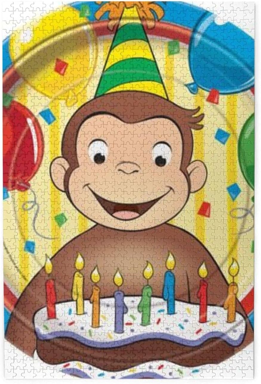 ストアー ジグソーパズル 1おさるのジョージ 1000ピース 大人用 木製ピース パズル キャラクター アニメパターン 子供 初心者向け 誕生日 プレゼント Wisp Mx