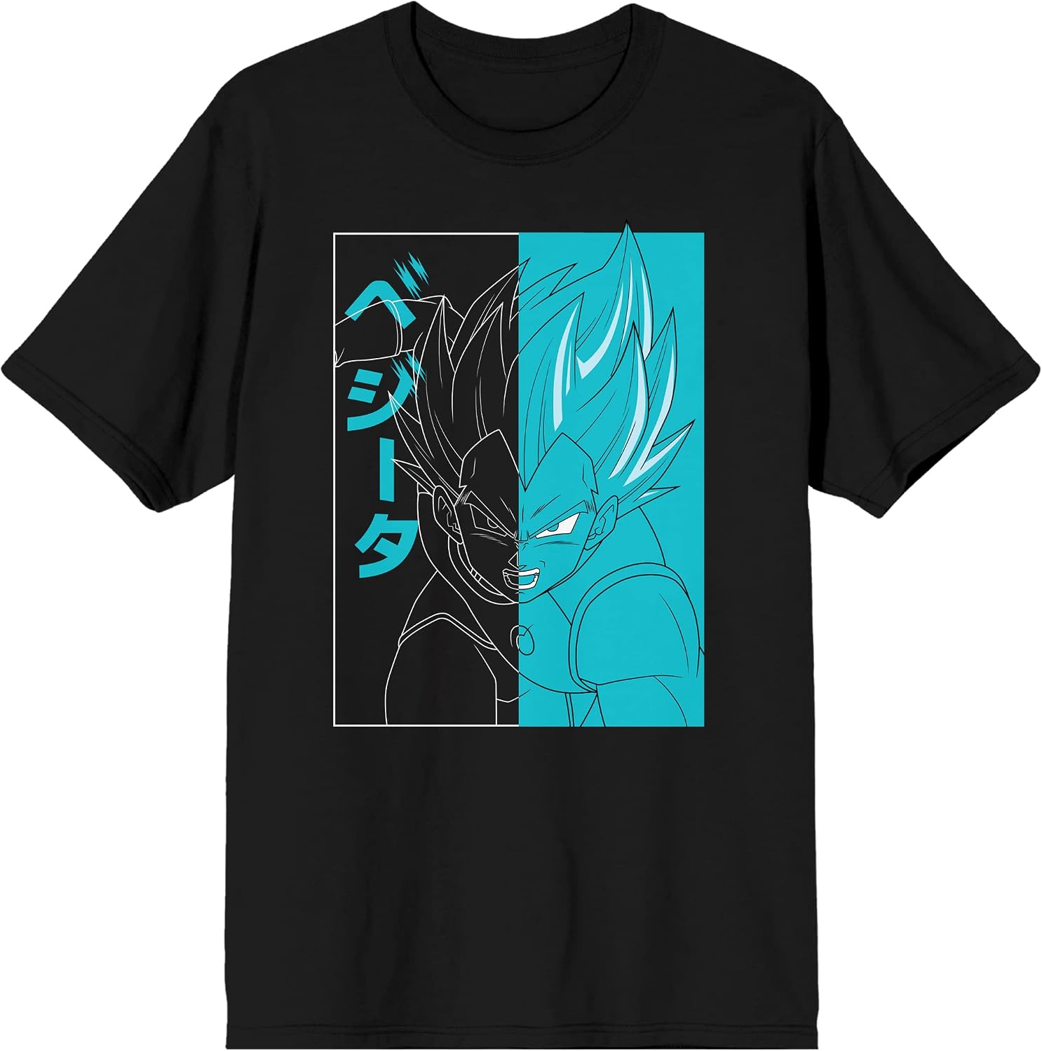 Dragon Ball Z Super Two-Toned Anime Men's Black T-Shirt