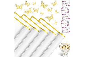 XIRTAIOV 3D Paper Flowers Bouquet Wrapping Paper