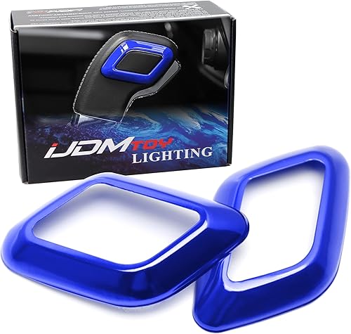 iJDMTOY Juego de 2 piezas de aluminio azul Rally para palanca de cambios, accesorios para Ford F-150Raptor 2015-2020