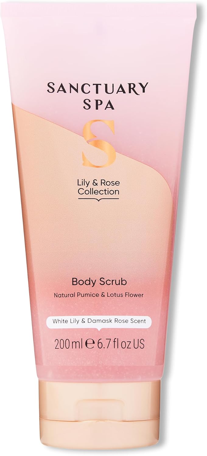 Sanctuary Spa Lily & Rose Body Scrub, No Mineral Oil, Cruelty Free & Vegan Exfoliating Body Scrub, 200ml Sanctuary Spa Lily & Rose Body Scrub, No Mineral Oil, Cruelty Free & Vegan Exfoliating Body Scrub, 200ml