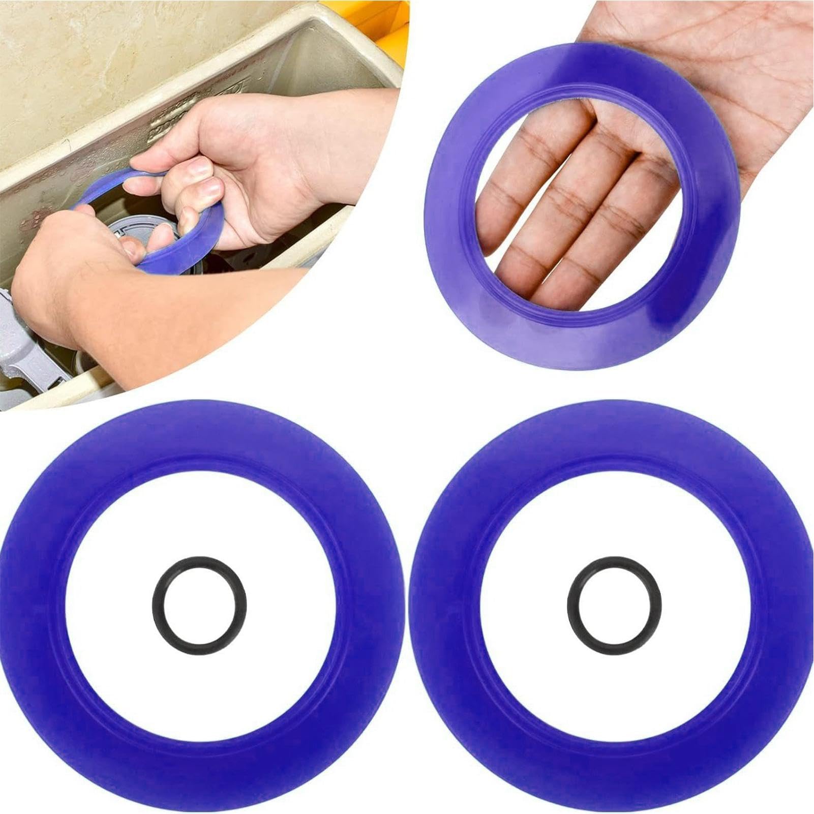 Joint D'étanchéité Du Réservoir De Toilette à La Cuvette Robinet De Vidange Réservoir D'eau De Toilette Accroupi Coussin En Mousse Kit D'accessoires Fendus Joint En Caoutchouc