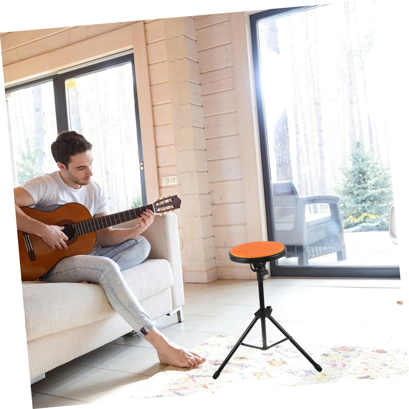 SUPVOX Set de Pad de Batería para Practicar Silencioso con Soporte Portátil, Almohadilla de Goma y Hierro, Adecuado para Bateristas Principiantes y Profesionales en Presentaciones