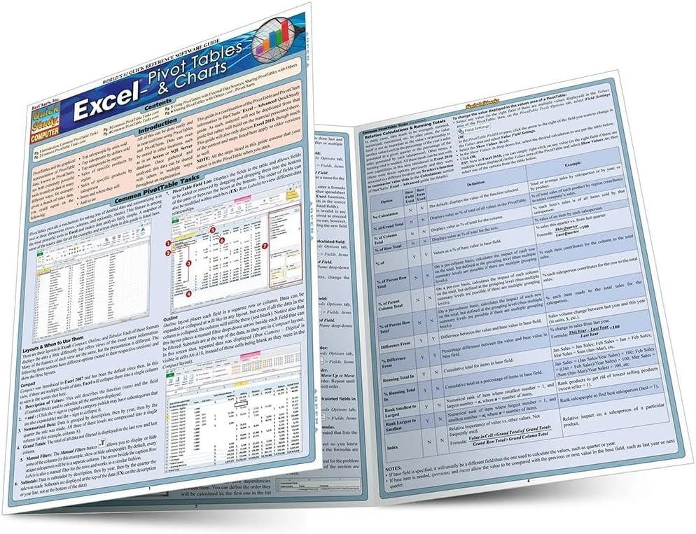 Excel: Pivot Tables & Charts (Quick Study Computer)