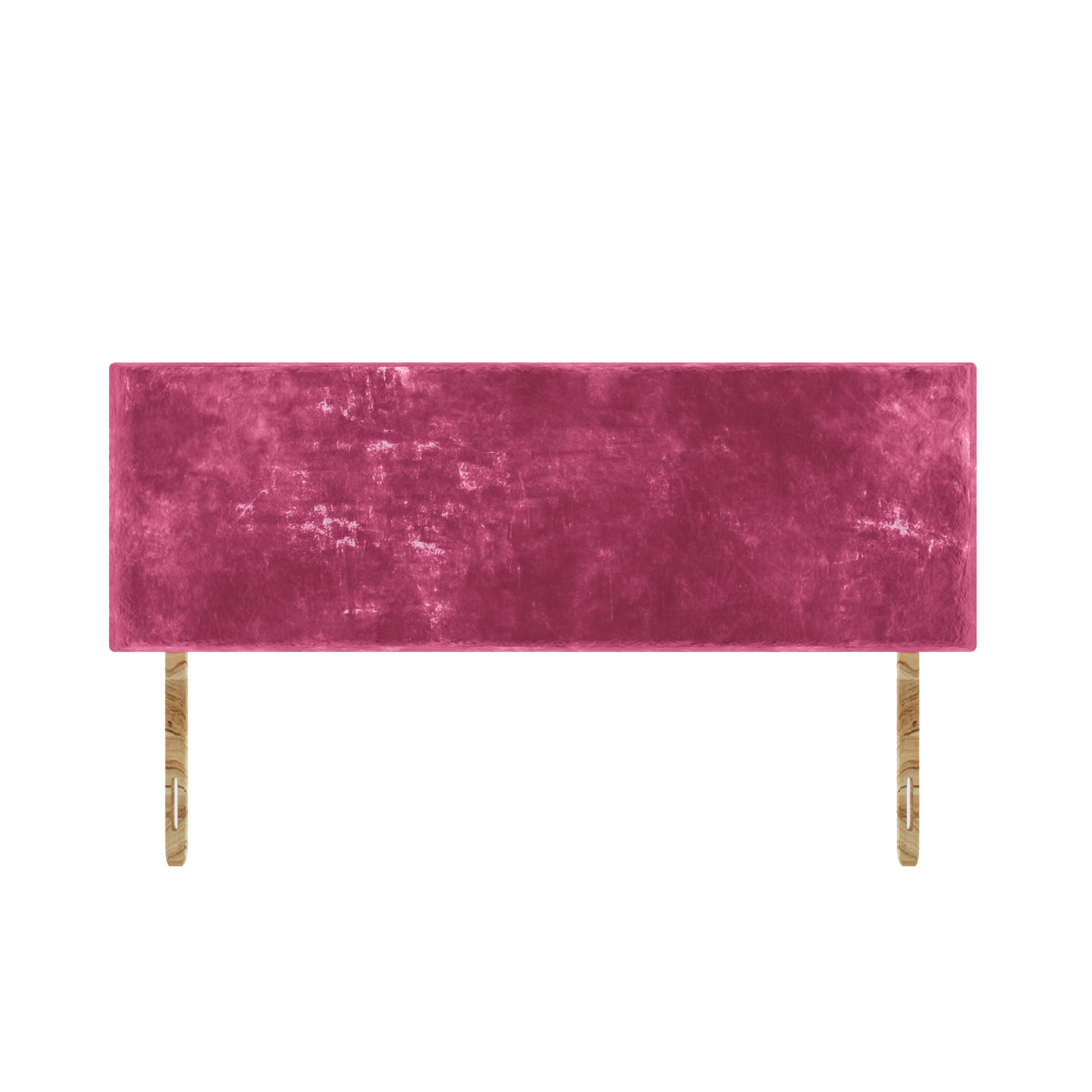 SANA SLEEP Plain Plush Velvet HeadBoard - Luxury 20" Upholstered Design for Divan Beds - Multiple Fabric Options for Bedroom and Hotel Furniture - 5FT King Size - Pink