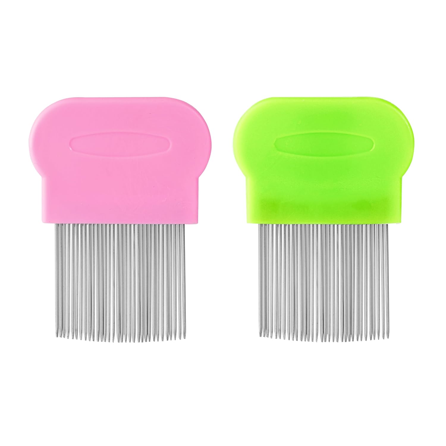 Flea Comb for Cats & Dogs – Brush Dog/Cat Flea Comb – Nit Comb for Pets/Puppy/Kitten about Stainless Steel Pin Teeth with Plastic Handle, 2 Pcs