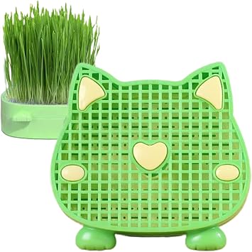 Cat Grass Planter, Grass Planter Tray, Hydroponic Cat Grass Box, Cat Grass Seeds Sprouting Trays for Sprouts, Easy to Grow Grass Planting Container, Nursery Plant Planting Box for Indoor, Soilless