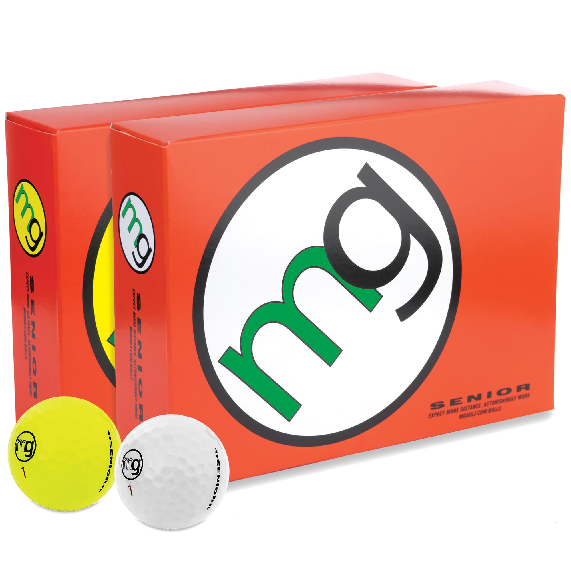 Balls Senior Longest with Speed, Distance, & Maximum Enjoyment (1-Dozen) Choose from Classic White or Optic Yellow