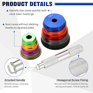 DASBET Bearing Race and Seal Driver Set 10PCS Bearing Press Kit
