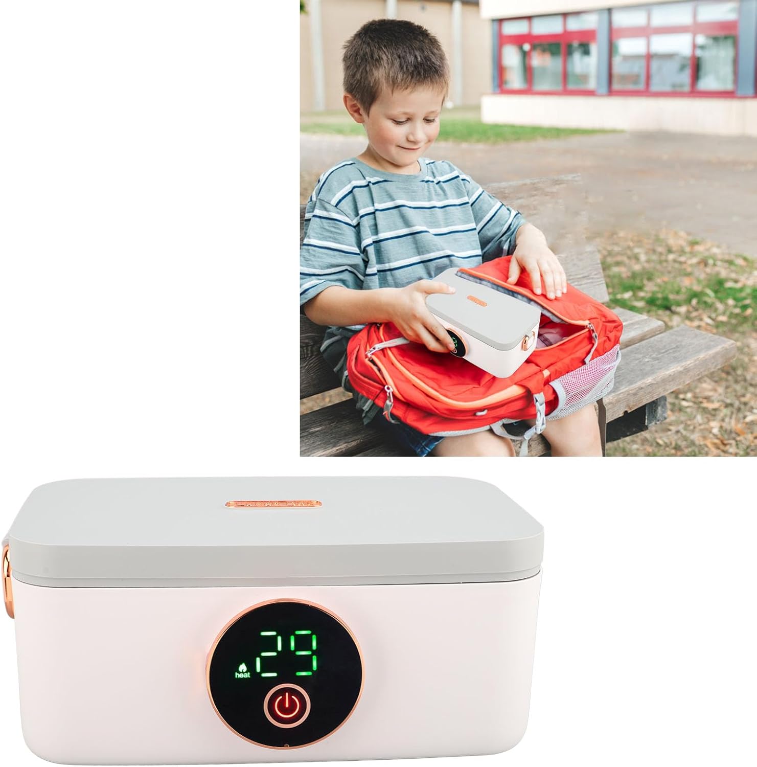 電気ランチボックス 1L 容量 USB 充電式 コードレス加熱ランチボックス 