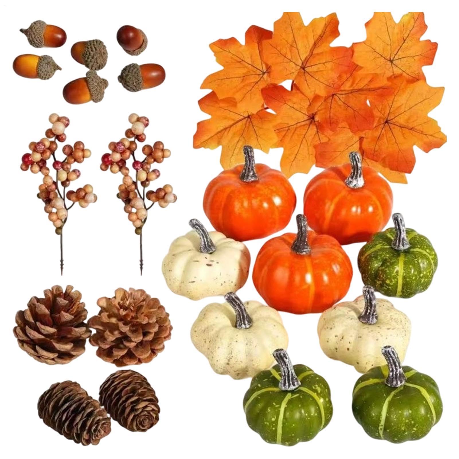 Piccole Zucche 25 Pezzi Mini Assortite Realistico