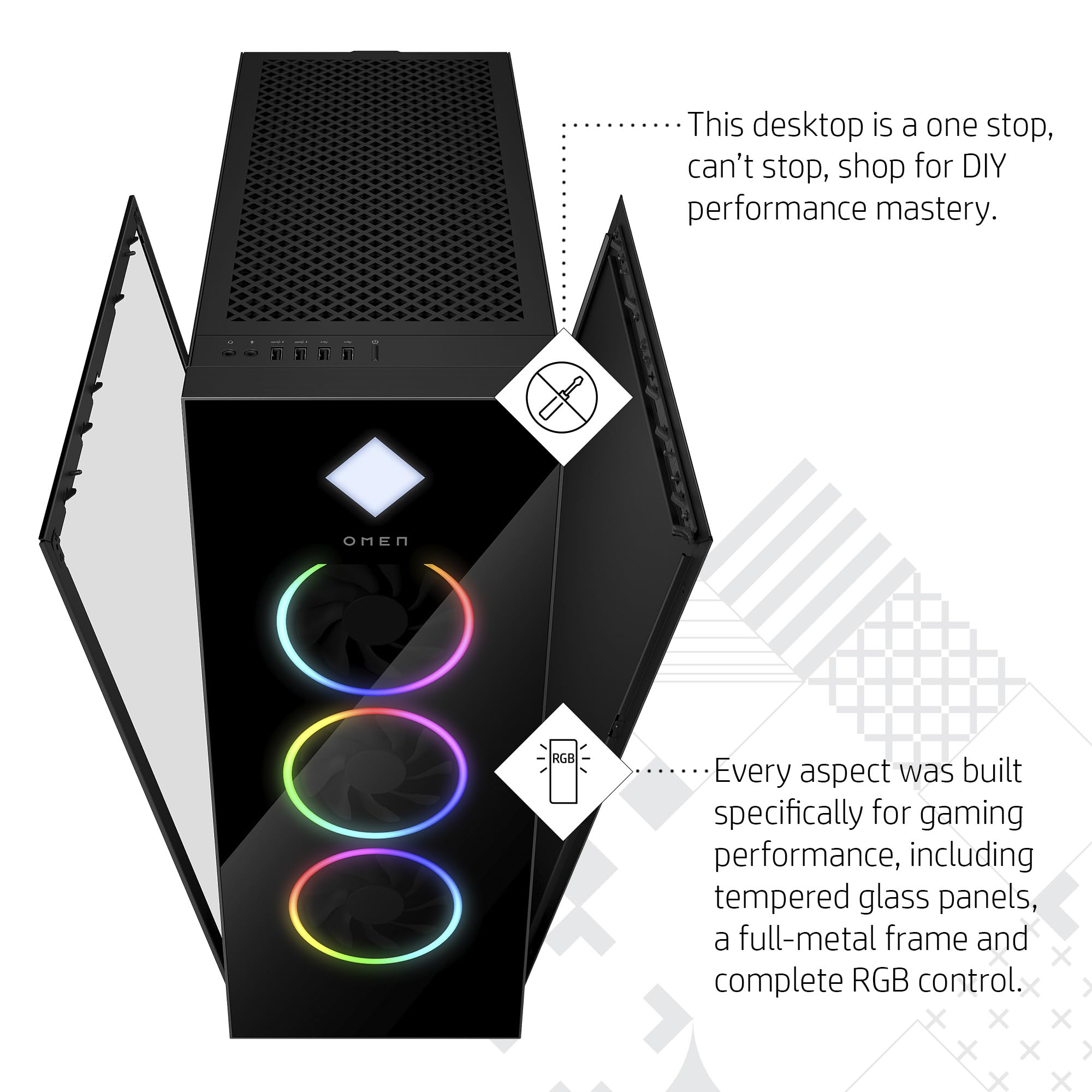 Amazon.com: HP OMEN 45L Gaming Desktop, AMD Ryzen 7 7700X, 32 GB