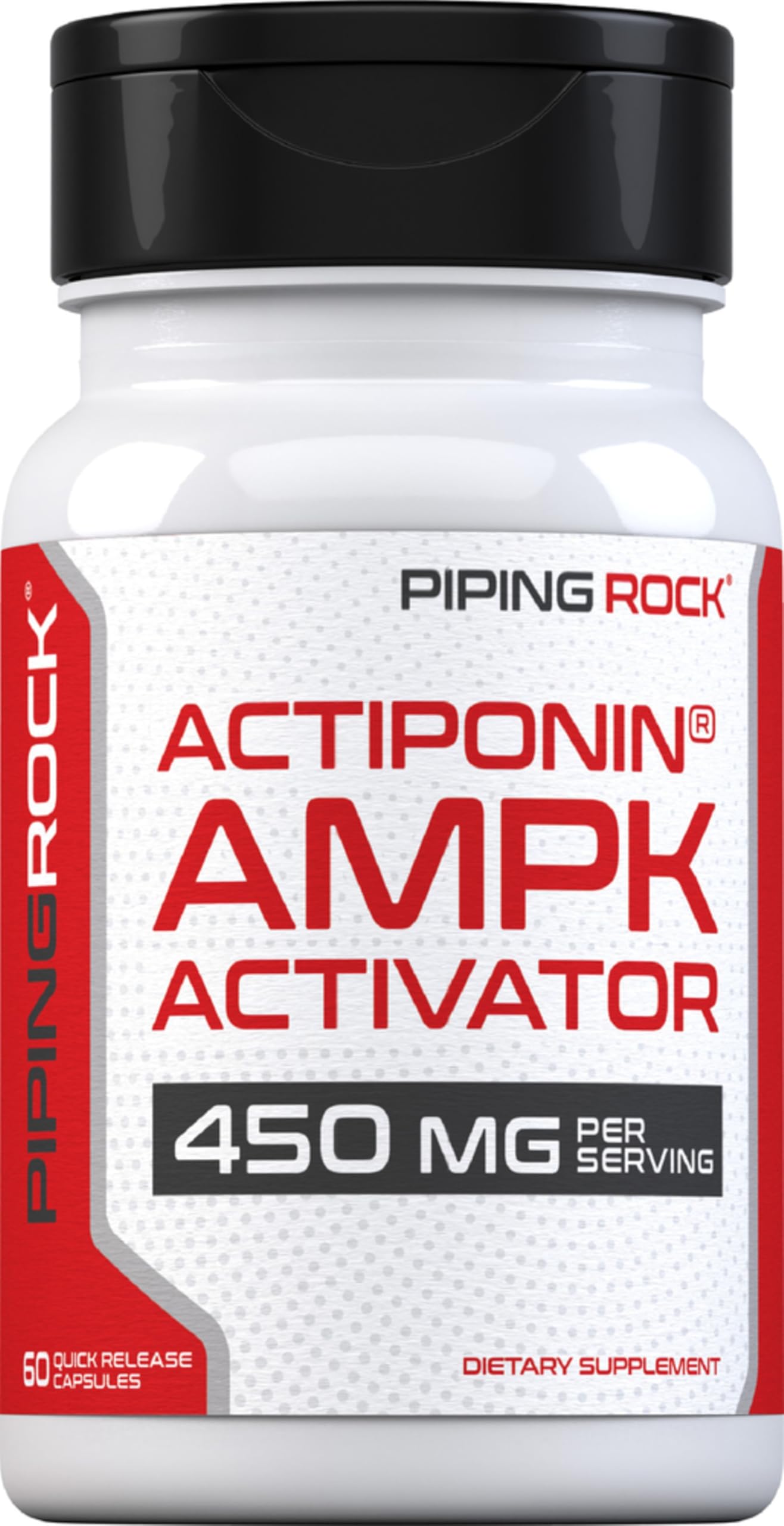 Piping Rock AMPK Metabolic Activator Supplement | 450 mg | 60 Capsules | Actiponin | Gynostemma Pentaphyllum Extract | Non-GMO and Gluten Free
